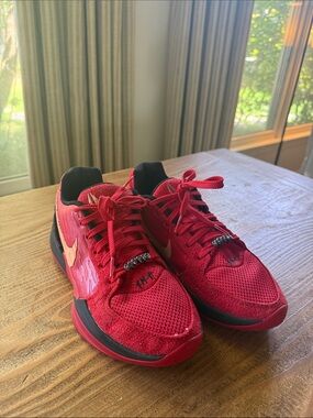 Nike Kids' Red Basketball Sneakers with Cushioned Support
